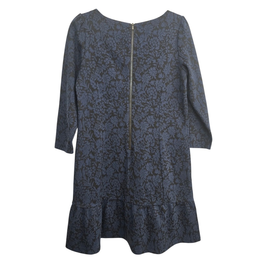 LOFT Dark Academia Coquette Floral Jacquard Shift Dress Elegant Minimalist Siz 8 - Picture 6 of 7